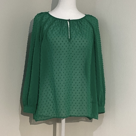 J. Crew Women's Green Shear Blouse - Picture 1 of 2